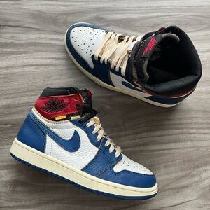 Size 6.5 Men’s/ 8 Women’s- Jordan 1 Retro NRG x Union LA High Storm Blue